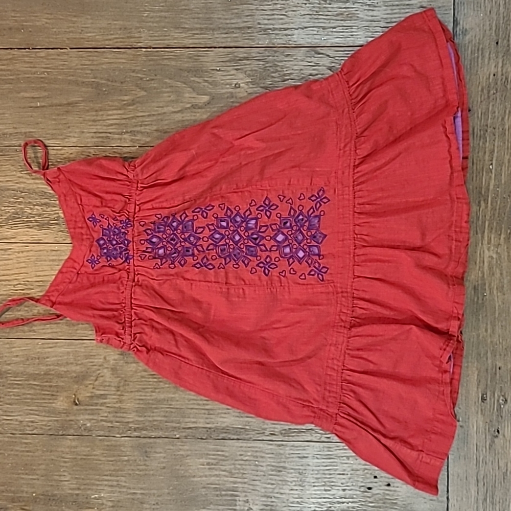 💖 Cute red summer dress